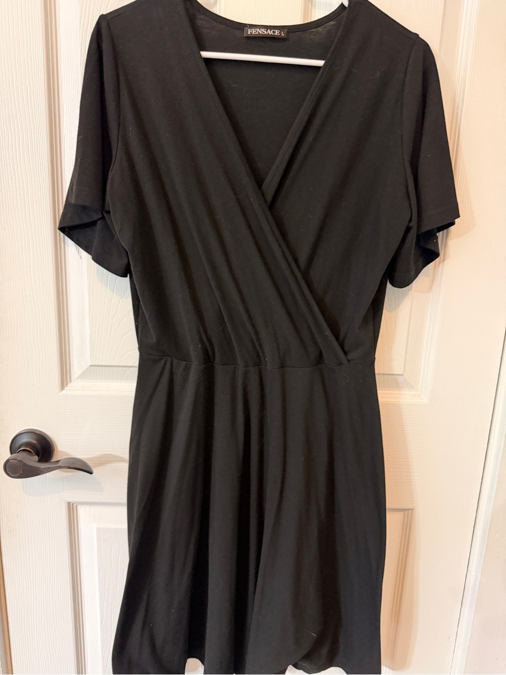 Black Wrap-Style Women’s Dress